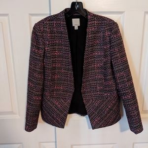 Halogen Pink and Purple Tweed Blazer, Sz L